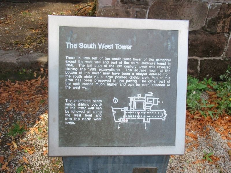 The South West Tower Marker. Click for full size. The South West Tower Marker image. Click for full size.