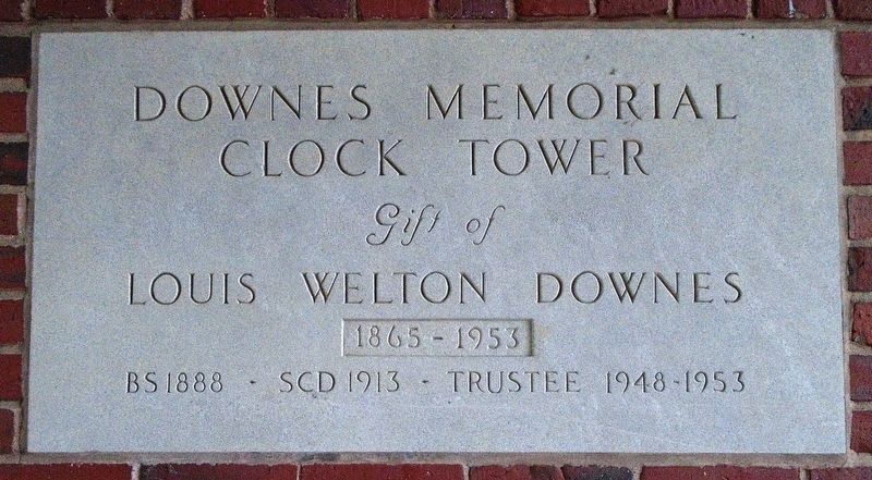 Downes Memorial Clock Tower Gift Marker. Click for full size. Downes Memorial Clock Tower Gift Marker image. Click for full size.