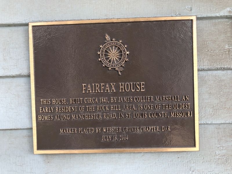 Fairfax House Marker (Left Plaque). Click for full size. Fairfax House Marker (Left Plaque) image. Click for full size.