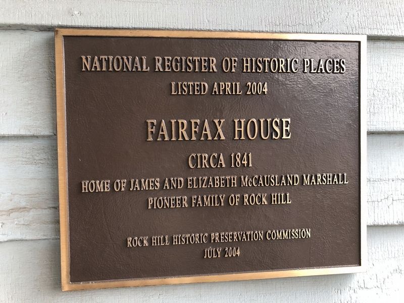 Fairfax House Marker (Right Plaque) image. Click for full size.