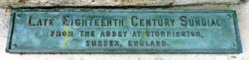 Late Eighteenth Century Sundial Marker. Click for full size. Late Eighteenth Century Sundial Marker image. Click for full size.