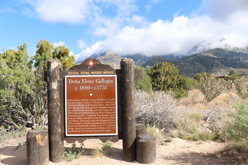 Doña Elena Gallegos Marker. Click for full size. Doña Elena Gallegos Marker image. Click for full size.