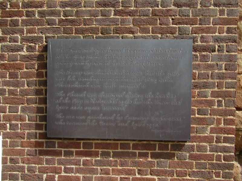 Christchurch Spire Marker. Click for full size. Christchurch Spire Marker image. Click for full size.