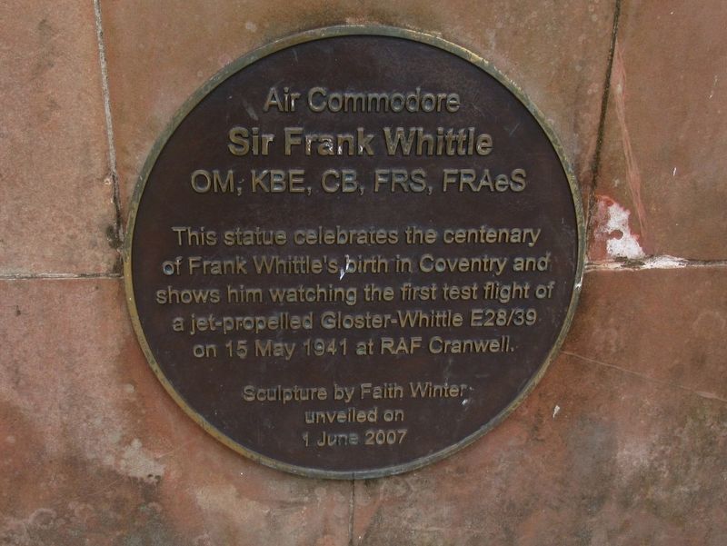 Sir Frank Whittle Marker image. Click for full size.