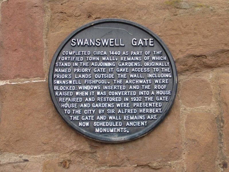 Swanswell Gate Marker. Click for full size. Swanswell Gate Marker image. Click for full size.