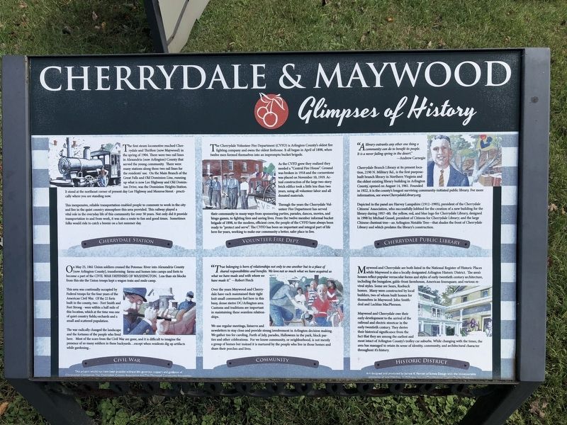 Cherrydale & Maywood Marker image. Click for full size.