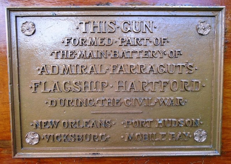 Civil War Memorial - USS Hartford Marker. Click for full size. Civil War Memorial - USS Hartford Marker image. Click for full size.