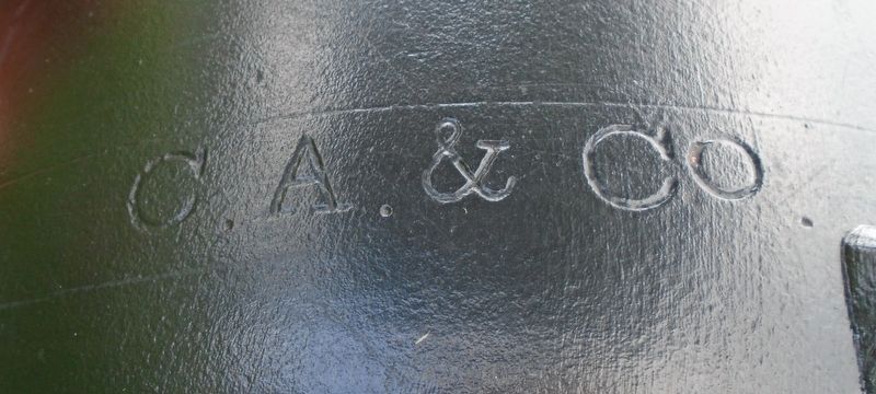 USS Hartford Gun Foundry Mark - "C.A. & Co.". Click for full size. USS Hartford Gun Foundry Mark - "C.A. & Co." image. Click for full size.
