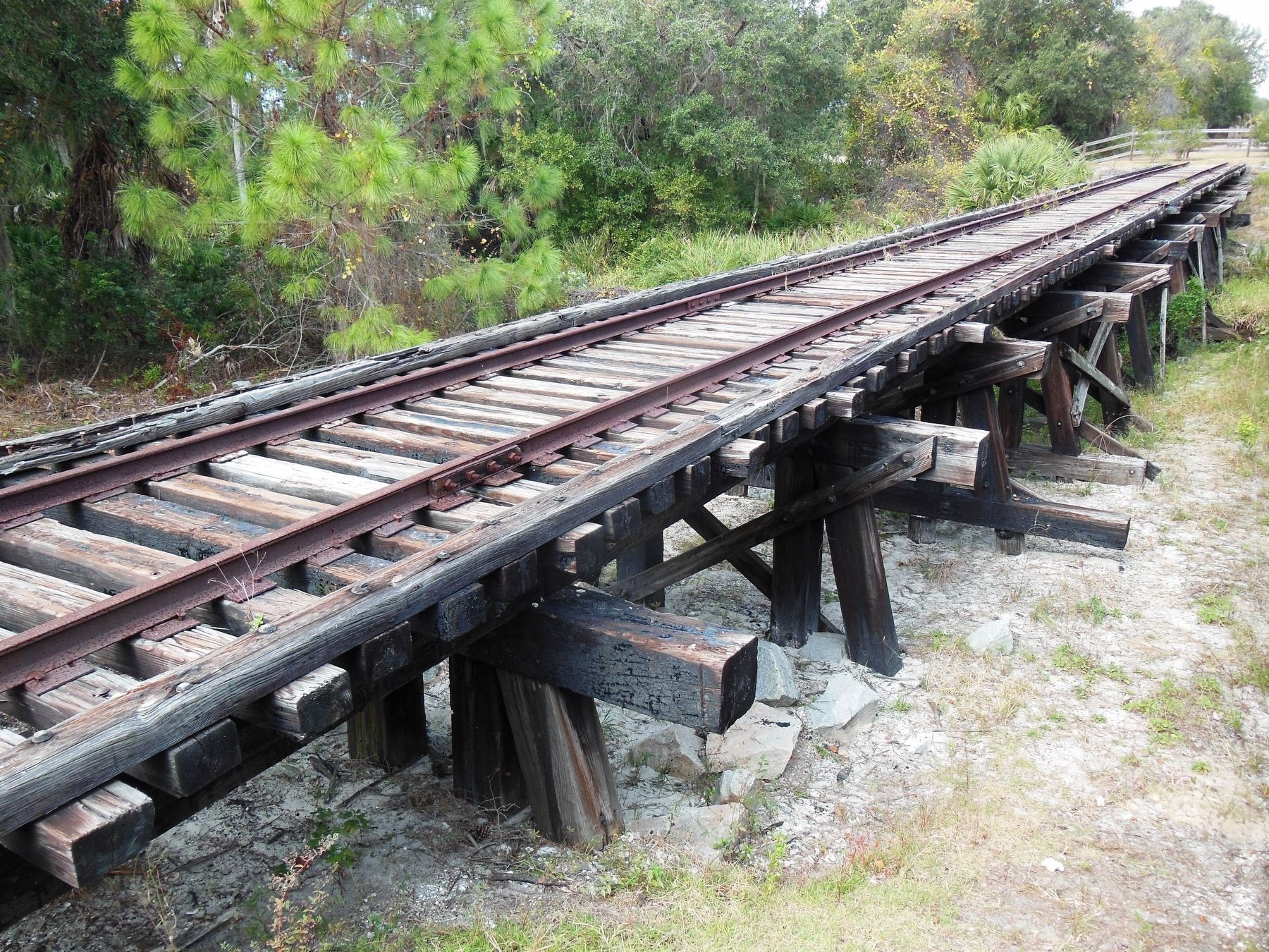 South Creek Trestle (<i>view from near marker</i>) image. Click for full size.