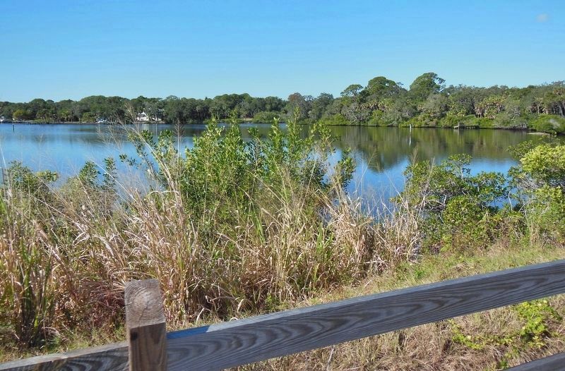 Shakett Creek / Dona Bay (<i>view west from near marker</i>) image. Click for full size.