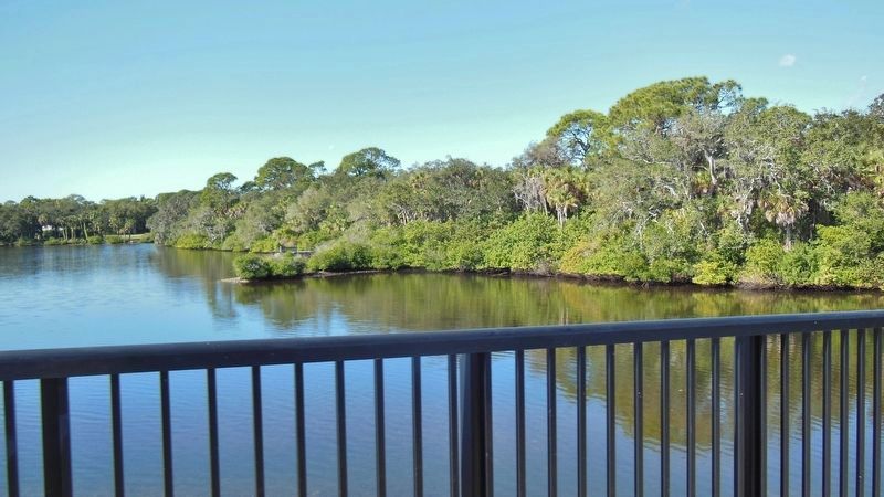 Shakett Creek / Dona Bay (<i>view west the Dora Bay bridge; just south of marker</i>) image. Click for full size.