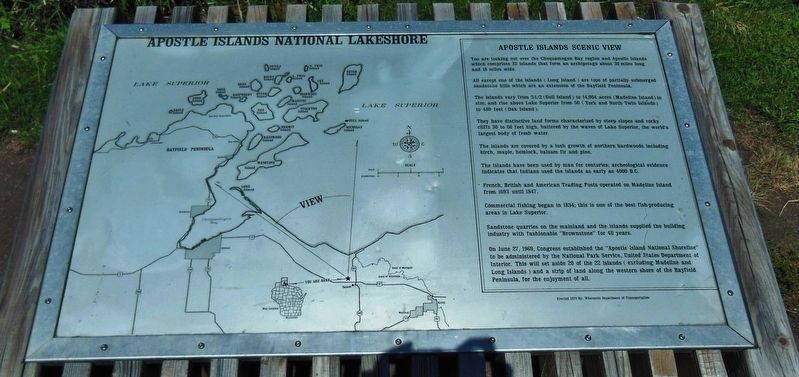 Apostle Islands National Lakeshore Marker image. Click for full size.