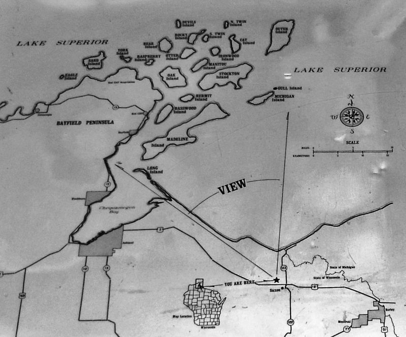 Marker detail: Apostle Islands National Lakeshore map image. Click for full size.