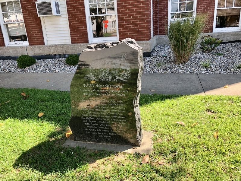 Grayson County WWI War Memorial. Click for full size. Grayson County WWI War Memorial image. Click for full size.