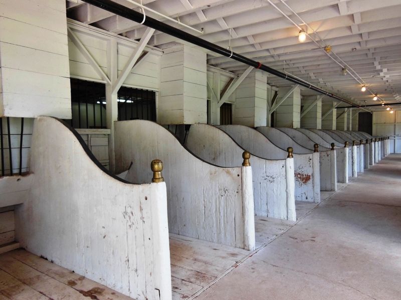 1887 Horse Barn, Scout's Rest Ranch: horse stalls inside barn. Click for full size. 1887 Horse Barn, Scout's Rest Ranch: horse stalls inside barn image. Click for full size.