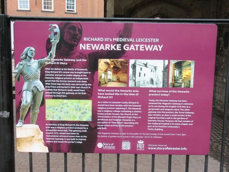 Newarke Gateway Marker image. Click for full size.