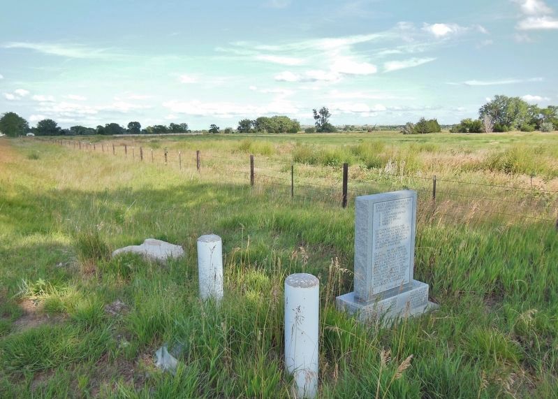 Pony Express Cold Springs Station Marker (<i>wide view looking southeast from Walker Road</i>) image. Click for full size.