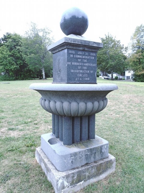 Calais 100th Anniversary of Incorporation Commemorative Fountain. Click for full size. Calais 100th Anniversary of Incorporation Commemorative Fountain image. Click for full size.