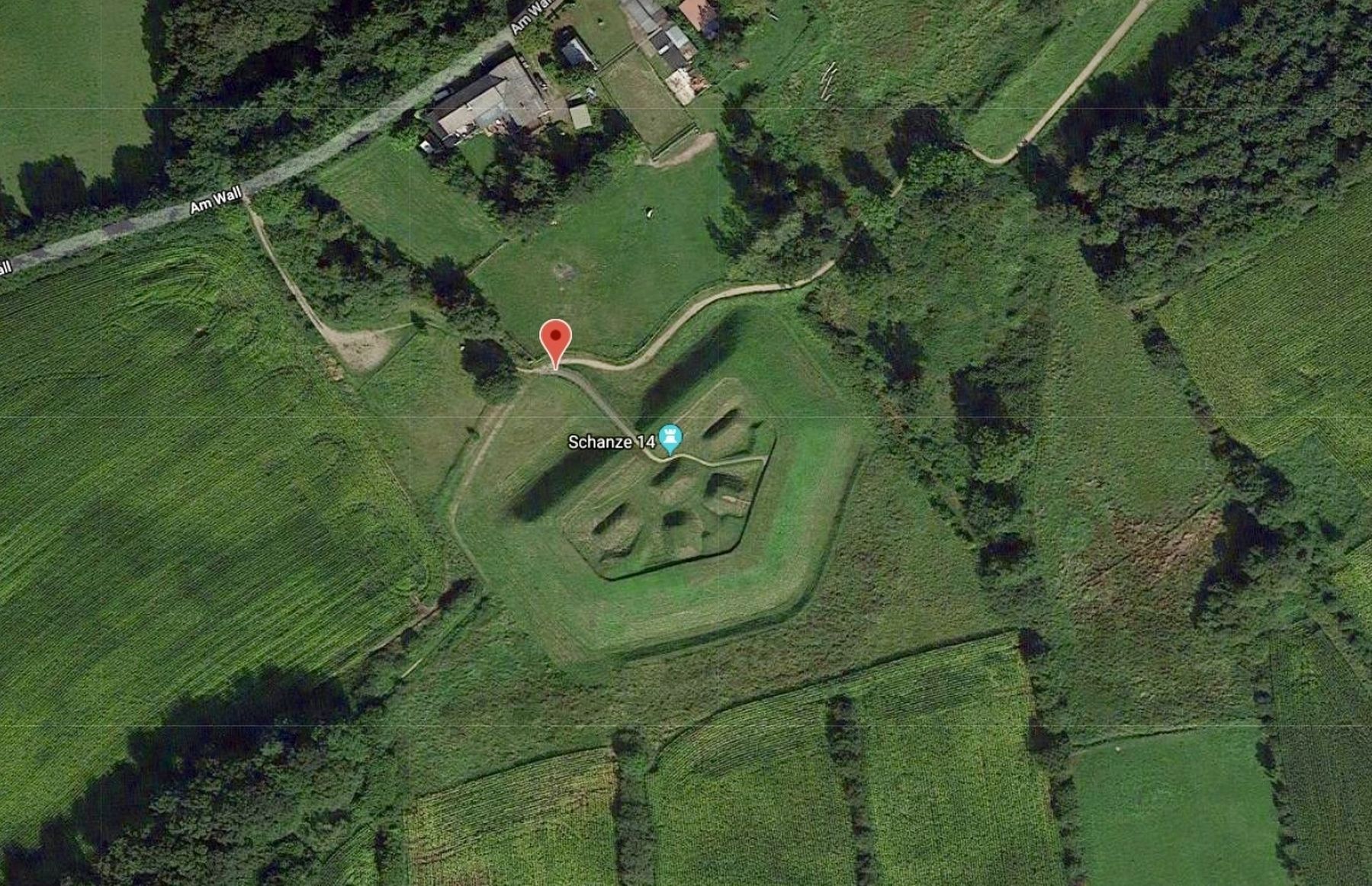 Bastion 14 and marker location from above. Click for full size. Bastion 14 and marker location from above image. Click for full size.