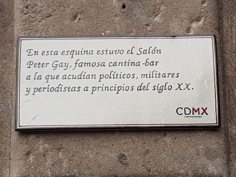 Salón Peter Gay Marker. Click for full size. Salón Peter Gay Marker image. Click for full size.