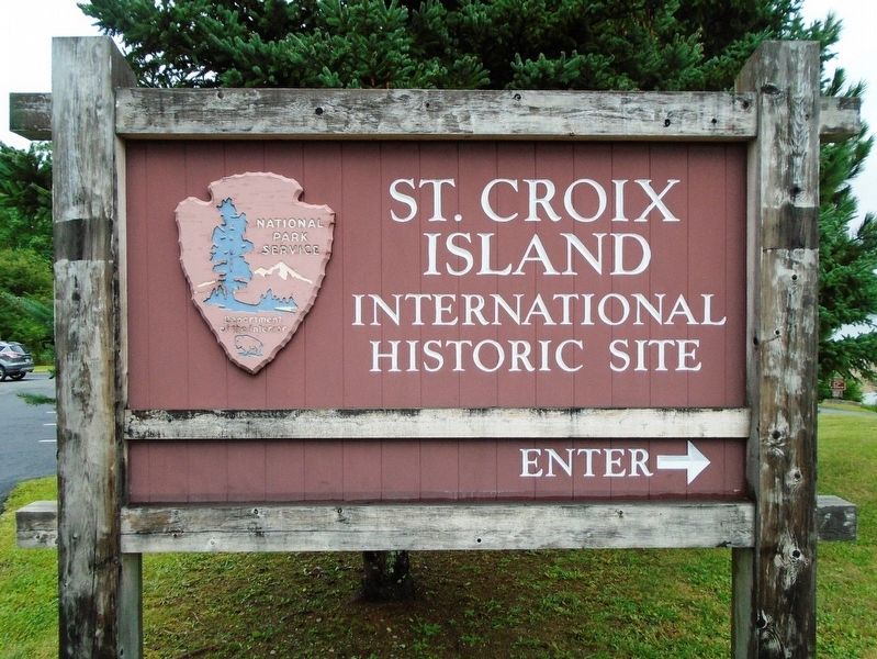 Saint Croix Island IHS Sign image. Click for full size.