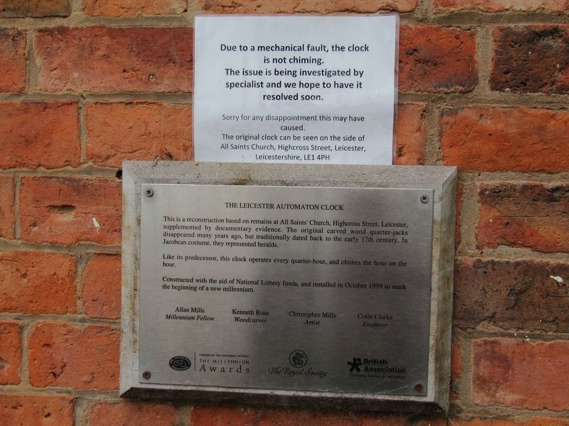Leicester Automaton Clock Marker image. Click for full size.