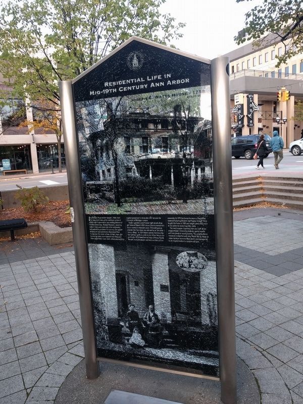 Residential Life in mid-19th Century Ann Arbor Marker. Click for full size. Residential Life in mid-19th Century Ann Arbor Marker image. Click for full size.