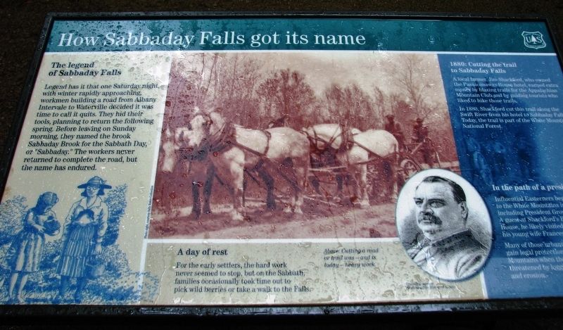 How Sabbaday Falls Got Its Name Marker image. Click for full size.