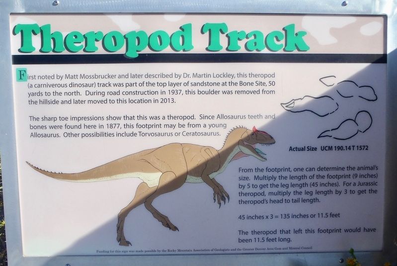 Theropod Track Marker image. Click for full size.