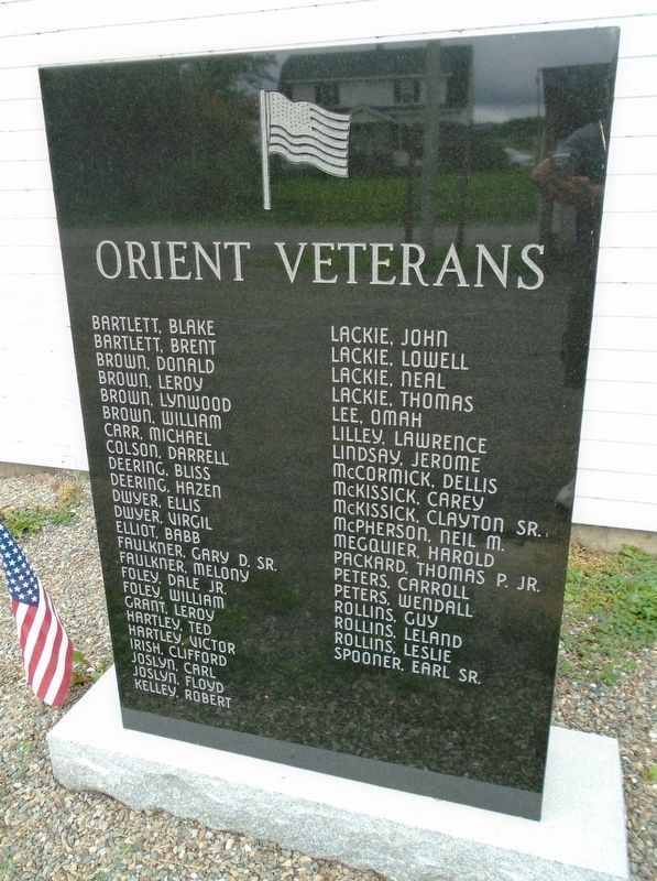 Orient Veterans Memorial image. Click for full size.