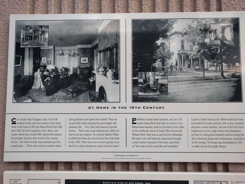At Home in the 19th Century Marker. Click for full size. At Home in the 19th Century Marker image. Click for full size.