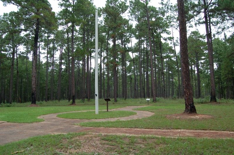 Both markers around old flag pole Marker image. Click for full size.
