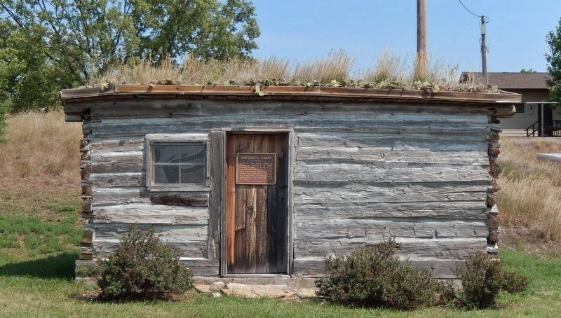Molyneux Cabin (<i>wide view; marker visible on front door</i>) image. Click for full size.