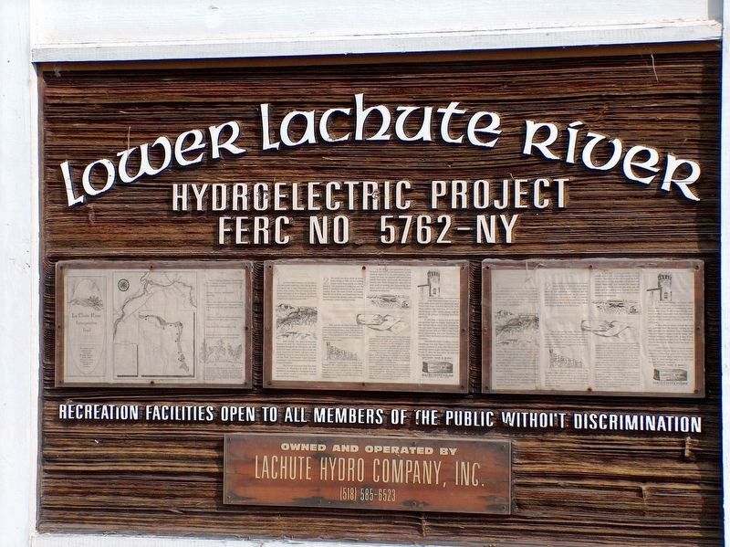 La Chute River Hydro Company Sign (<i>located near falls</i>) image. Click for full size.