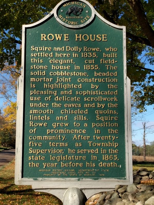 Rowe House Marker image. Click for full size.