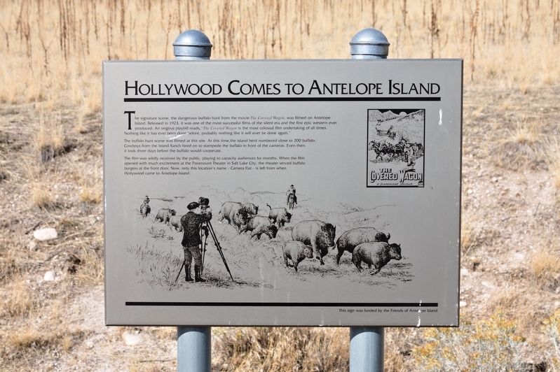 Hollywood Comes to Antelope Island Marker image. Click for full size.