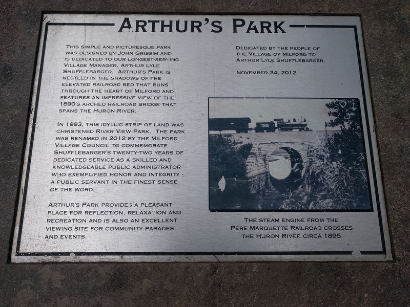 Arthur's Park Marker image. Click for full size.
