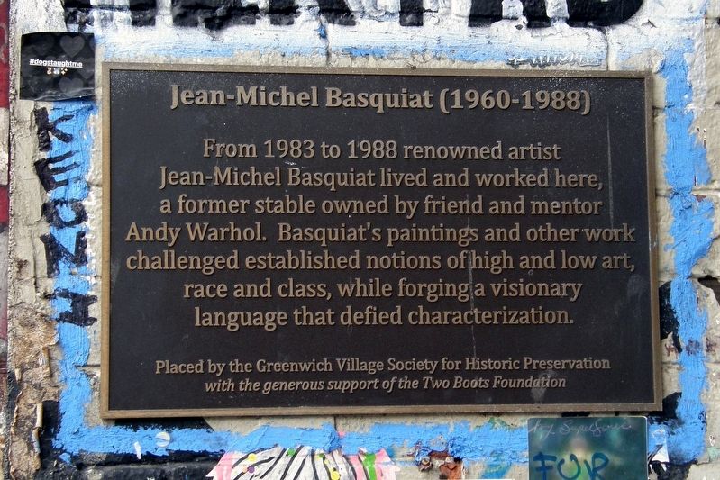 Jean-Michel Basquiat (1960-1988) Marker image. Click for full size.