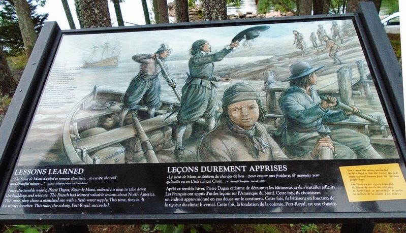 Lessons Learned / Leçons durement apprises Marker. Click for full size. Lessons Learned / Leçons durement apprises Marker image. Click for full size.