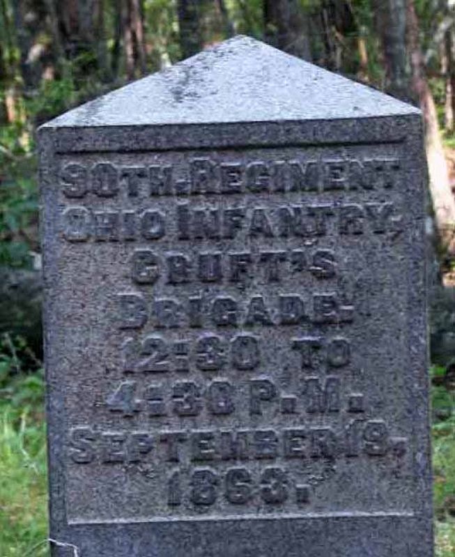 90th Ohio Infantry Regiment Marker. Click for full size. 90th Ohio Infantry Regiment Marker image. Click for full size.