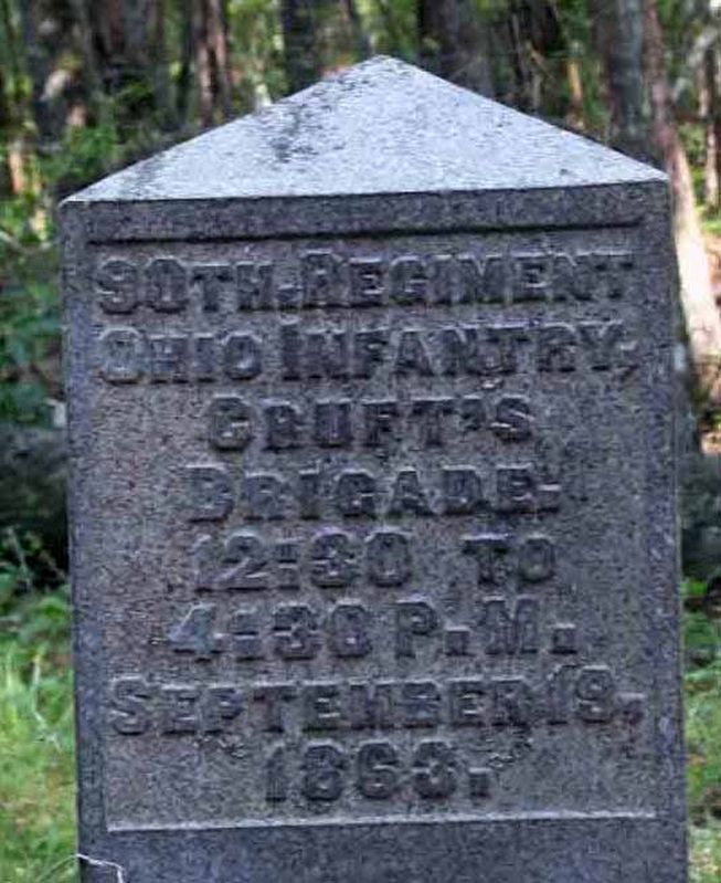 90th Ohio Infantry Regiment Marker image. Click for full size.