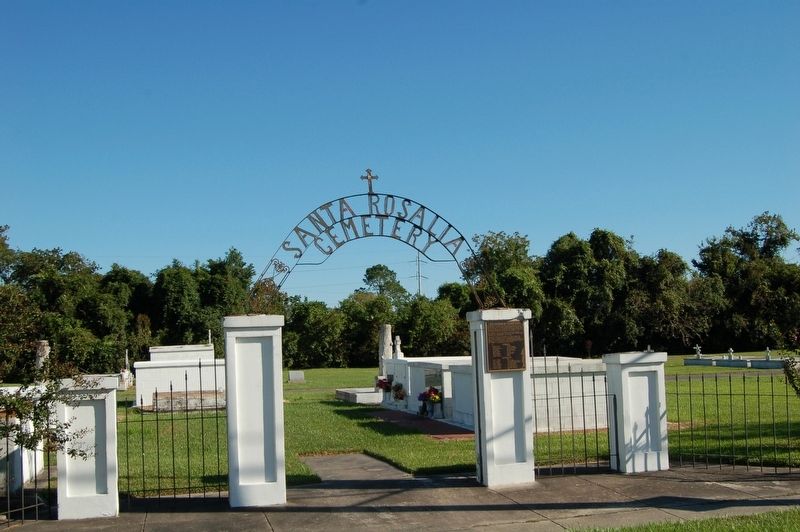 St. Rosalie Cemetery Marker. Click for full size. St. Rosalie Cemetery Marker image. Click for full size.