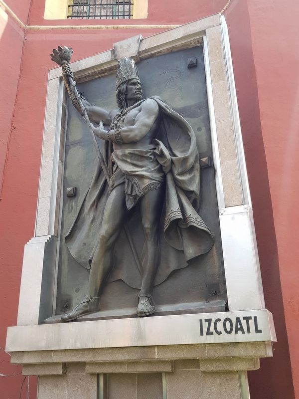 Izcoatl bas-relief in the Garden of the Triple Alliance. Click for full size. Izcoatl bas-relief in the Garden of the Triple Alliance image. Click for full size.