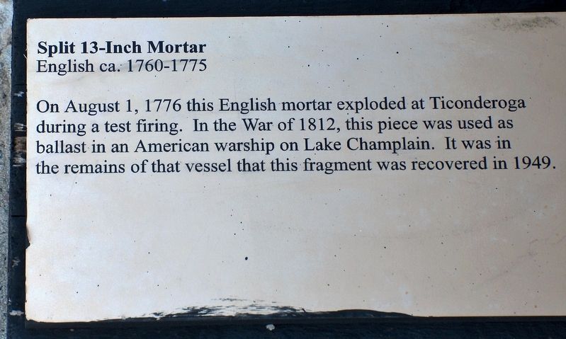 Split 13-inch Mortar Marker image. Click for full size.