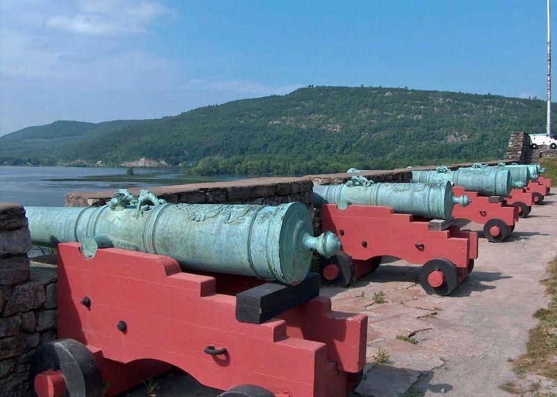 Cannons, La Chute River / Lake Champlain (<i>view from Fort Ticonderoga</i>) image. Click for full size.