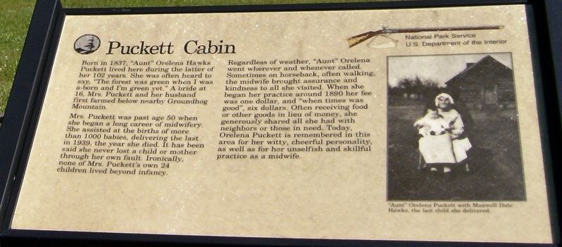 Puckett Cabin Marker image. Click for full size.