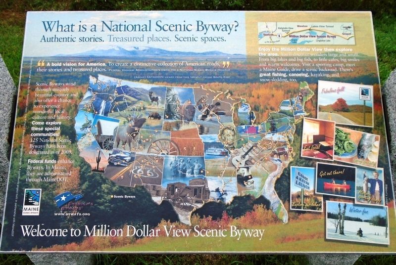 Welcome to Million Dollar View Scenic Byway Marker image. Click for full size.