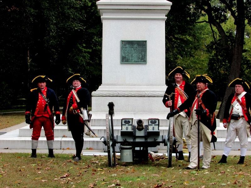 West Jersey Artillery at the Col. Christopher Greene Monument. Click for full size. West Jersey Artillery at the Col. Christopher Greene Monument image. Click for full size.