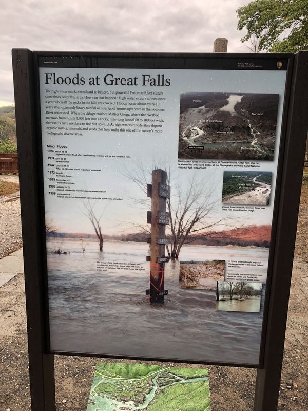 Floods at Great Falls Marker image. Click for full size.