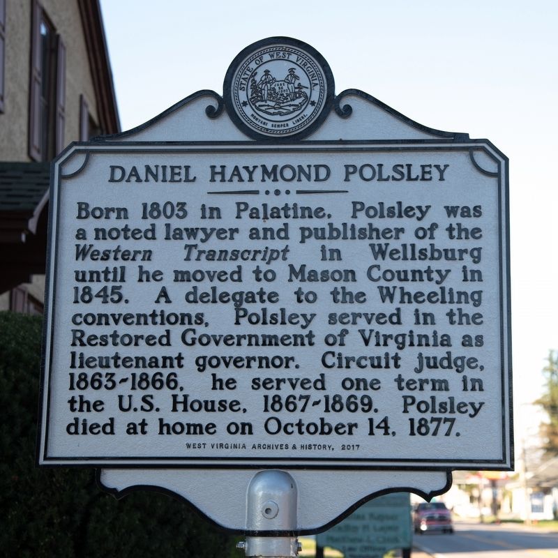 Daniel Haymond Polsley Marker. Click for full size. Daniel Haymond Polsley Marker image. Click for full size.